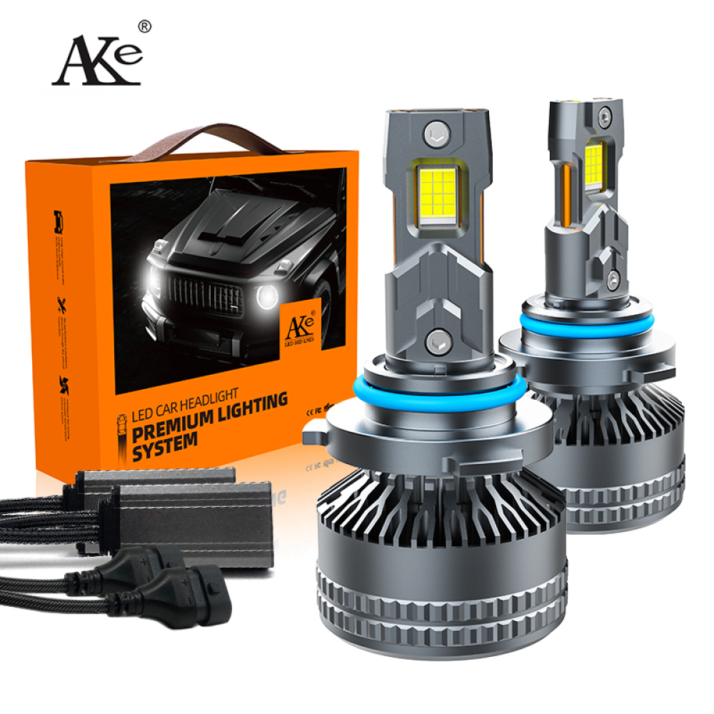 AKE K10 9006 led headlights high bright 240 watts 24000 lumen 4575 chips hb4 9006 led headlight bulbs 9-16V double copper tube 6000k luces led 9006 for car