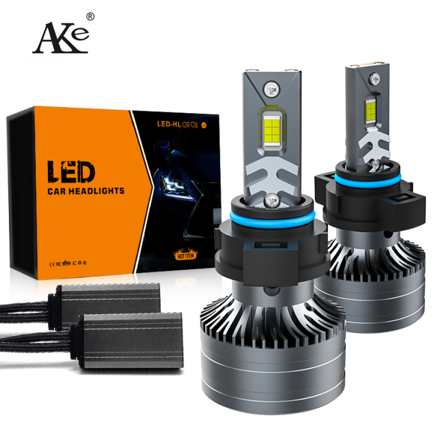 AKE T4F 5202 led headlight high quality double copper tube 150 watts 15000lm 5202 led bulb with canbus plug and play 9-16V 3570 chips 6000k led h16 5202 headlight bulb