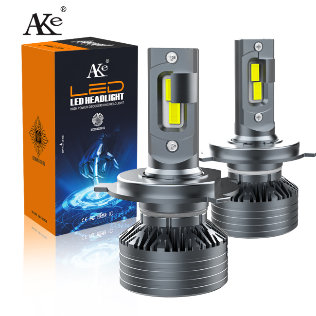 AKE T2 h4 led headlight High Power 6000K 10000Lm h1 h7 h11 9005 9006 9012 led headlight with canbus for car