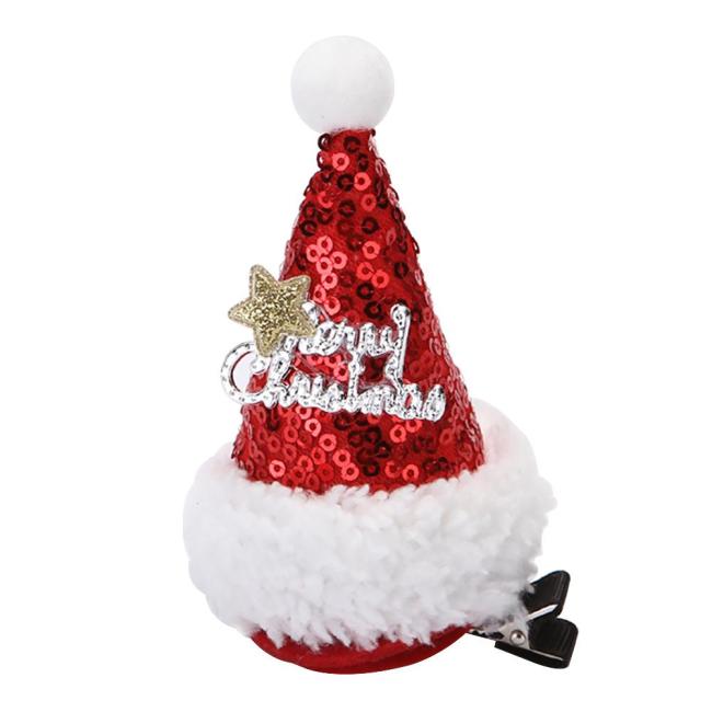 New Christmas Hair Clips Red Small Hat For Festive Birthday Banquet Party Dress Up Headdress Hair Accessories For Baby Girls Wholesalenew Christmas Hair Clips Red Small Hat For Festive Birthday Banquet Party Dress