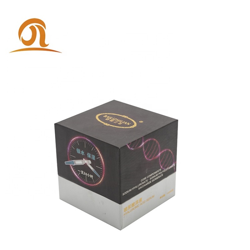 Luxury custom paper perfume Rigid cardboard box empty gift cube boxes with eva tray