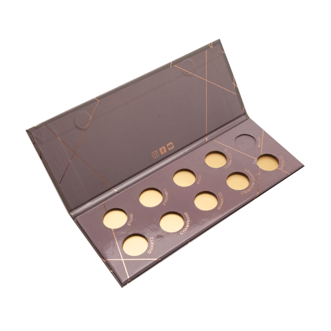 Foldable cosmetic eye shadow storage box for simple eye shadow packaging box