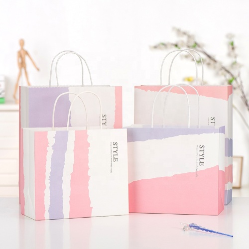 Custom print design gift kraft luxury gift bag paper