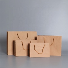 Multiple size print gift khaki paper shopping bag