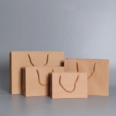 Multiple size print gift khaki paper shopping bag