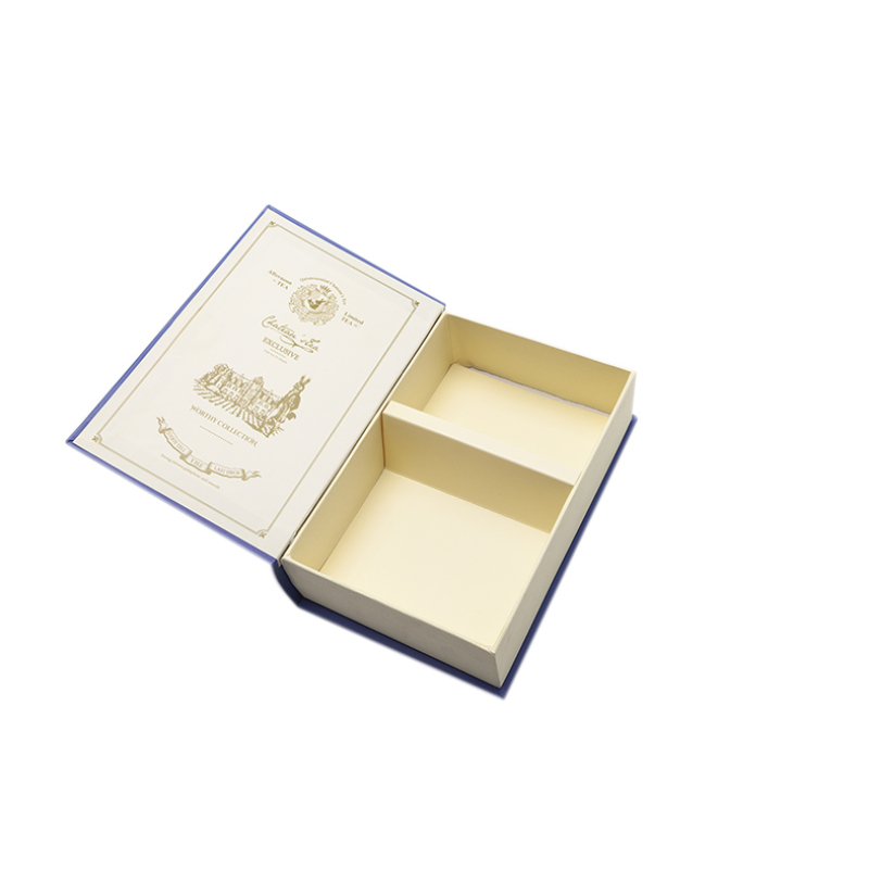 New wholesale paper packaging gift box cardboard empty book shaped empty tea box