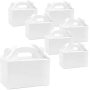 New Art and Crafts Blank White Candy Gift Cardboard Box Picnic Snacks Macarons Portable Cake Box