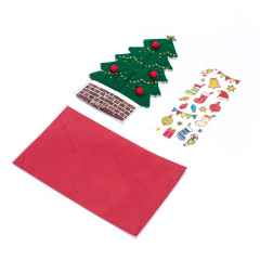 Christmas card with envelope red plaid design Christmas cards that men and women like