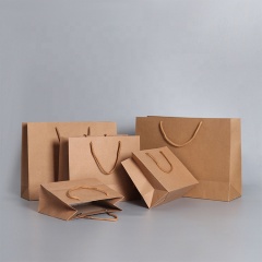 Multiple size print gift khaki paper shopping bag