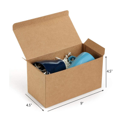 Theme party high quality rectangular kraft paper gift box cupcakes with lid paper box