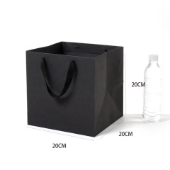 20*20*20cm Gift Square Black Blank Paper Packing Bags