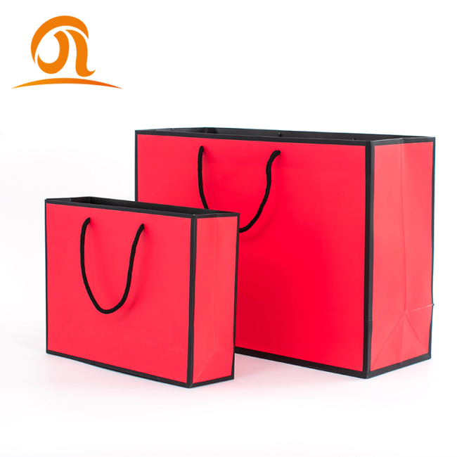 Luxury Custom Full Color And Print Company Name Paper Bag For Wigs Hair