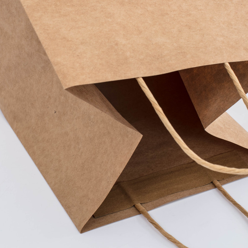 Wholesale recyclable custom printed logo brown kraft paper bag shopping bag packaging bags