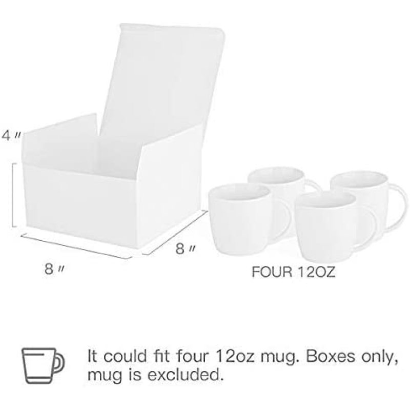 Customizable white square paper box restaurant mini cake donut paper box