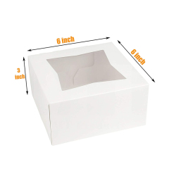 Luxury wedding sturdy and easy to fold doughnut display window bread box brown drawer paper box with window