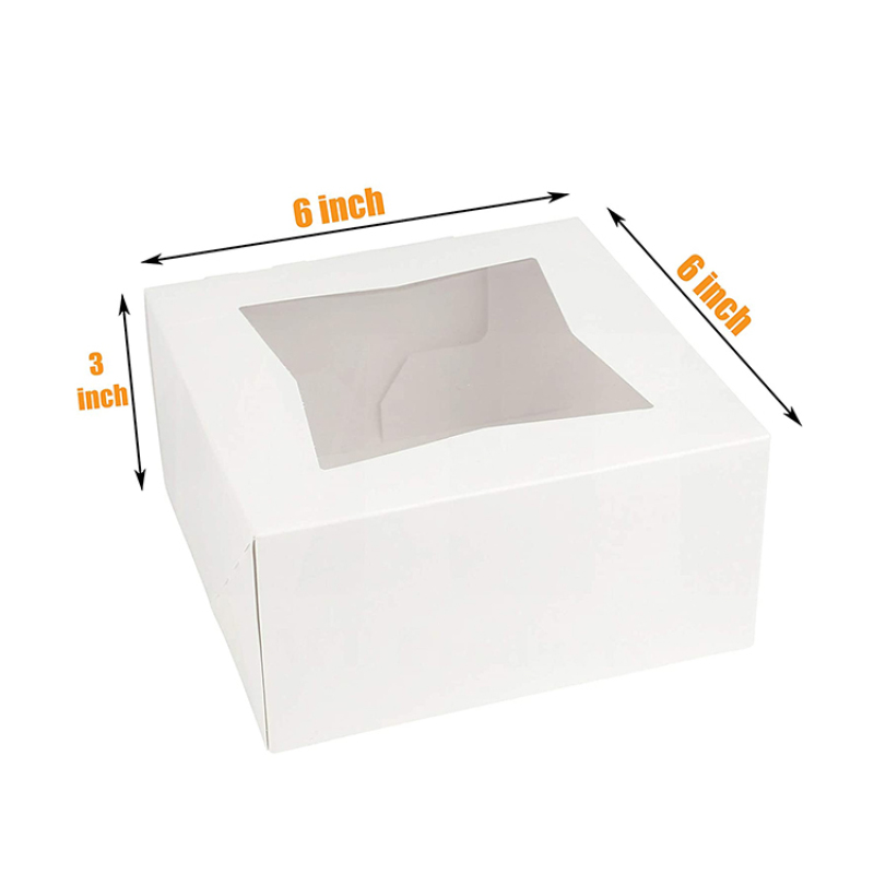 Luxury wedding sturdy and easy to fold doughnut display window bread box brown drawer paper box with window