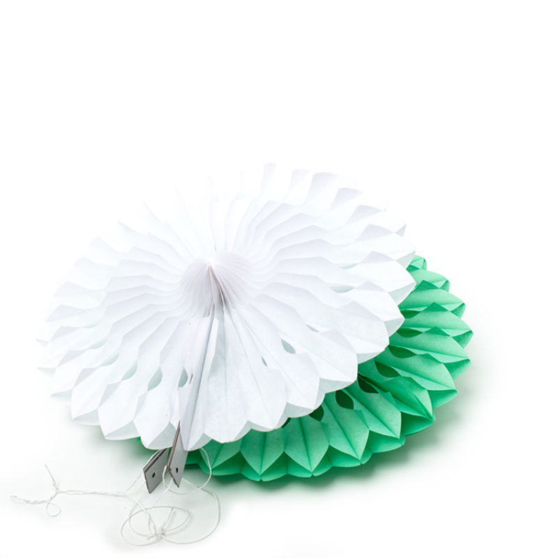 JIELAI customizable wedding festive pink blue green white paper fan decorations