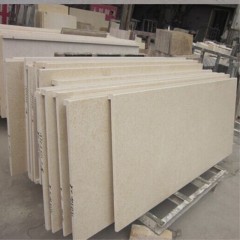 Lembaran meja marmer krem ​​Galala