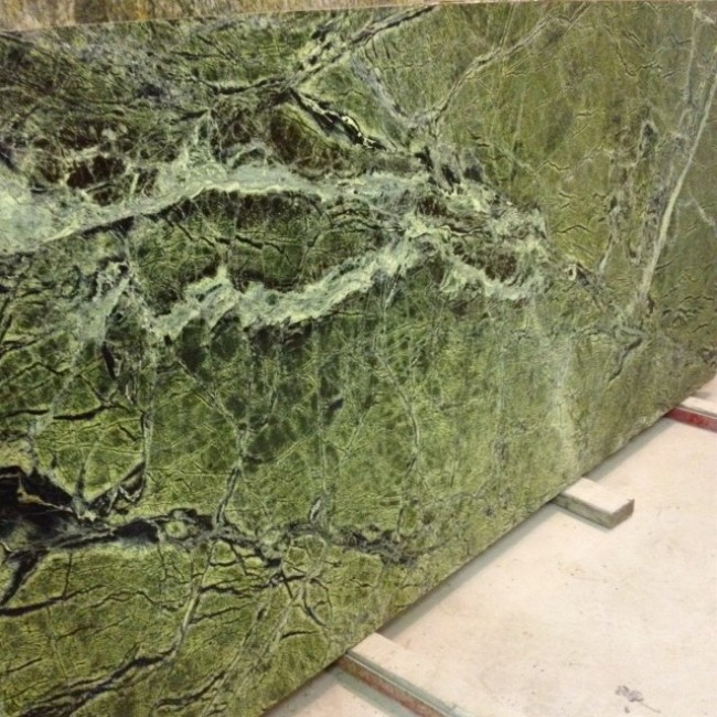 Rainforest green  marble slabs