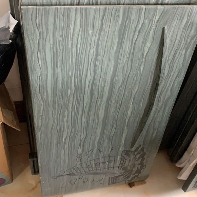 Forest green marble slabs
