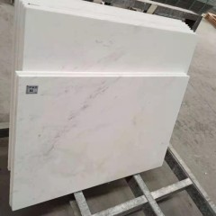Snow white marble floor tiles