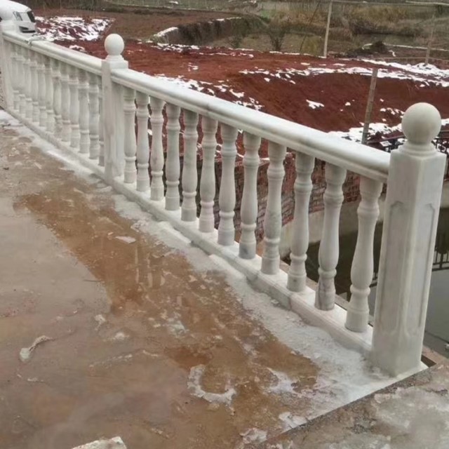 guangxi white marble baluster