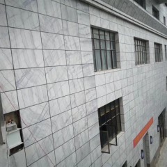 Panel pelapis dinding eksterior marmer putih Guangxi