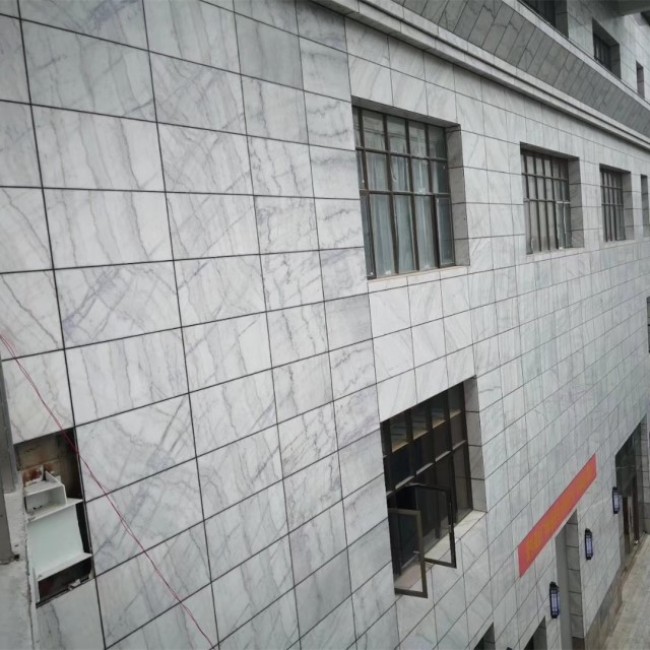 Guangxi  white marble exterior wall cladding panels