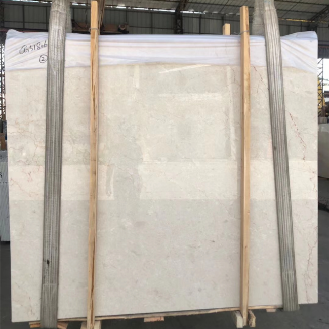 Light beige  marble slabs 15mm thickness