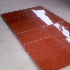 Ubin kelongsong dinding eksterior granit merah Cina