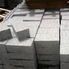 Top surface flamed G635 pink granite setts for driveway pavement