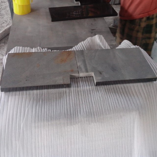 shanxi black granite fireplace slab packing