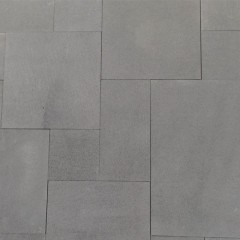 Paving teras Pola Perancis batu kapur biru