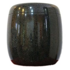 guci abu batu marmer hitam