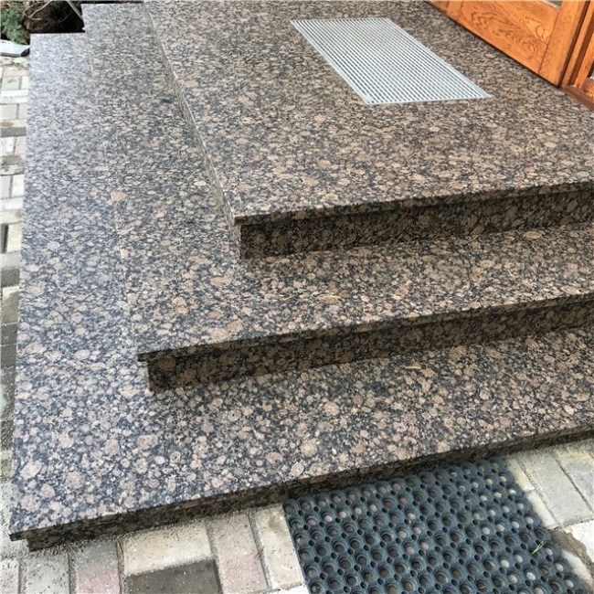 Baltic brown granite stair steps
