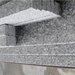 Silver grey granite stair steps