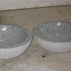 Wastafel batu padat granit abu-abu muda