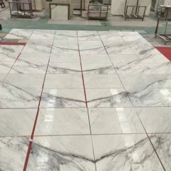 Panel dinding marmer putih yang disesuaikan panel dinding marmer