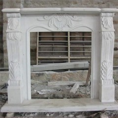 White marble fireplace